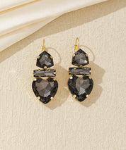 Boucles d’oreilles cœur cristal pendantes – 26AHBOL027