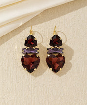 Boucles d’oreilles cœur cristal pendantes – 26AHBOL027