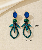 Boucles d’oreilles pendantes cristal tissé Clou – 26AHBOL028