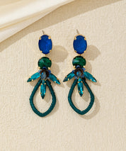 Boucles d’oreilles pendantes cristal tissé Clou – 26AHBOL028