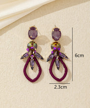 Boucles d’oreilles pendantes cristal tissé Clou – 26AHBOL028