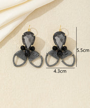 Boucles d’oreilles pendantes nœud cristal Dormeuse– 26AHBOL030