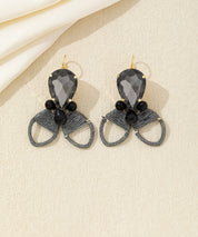 Boucles d’oreilles pendantes nœud cristal Dormeuse– 26AHBOL030