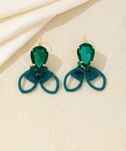 Boucles d’oreilles pendantes nœud cristal Dormeuse– 26AHBOL030