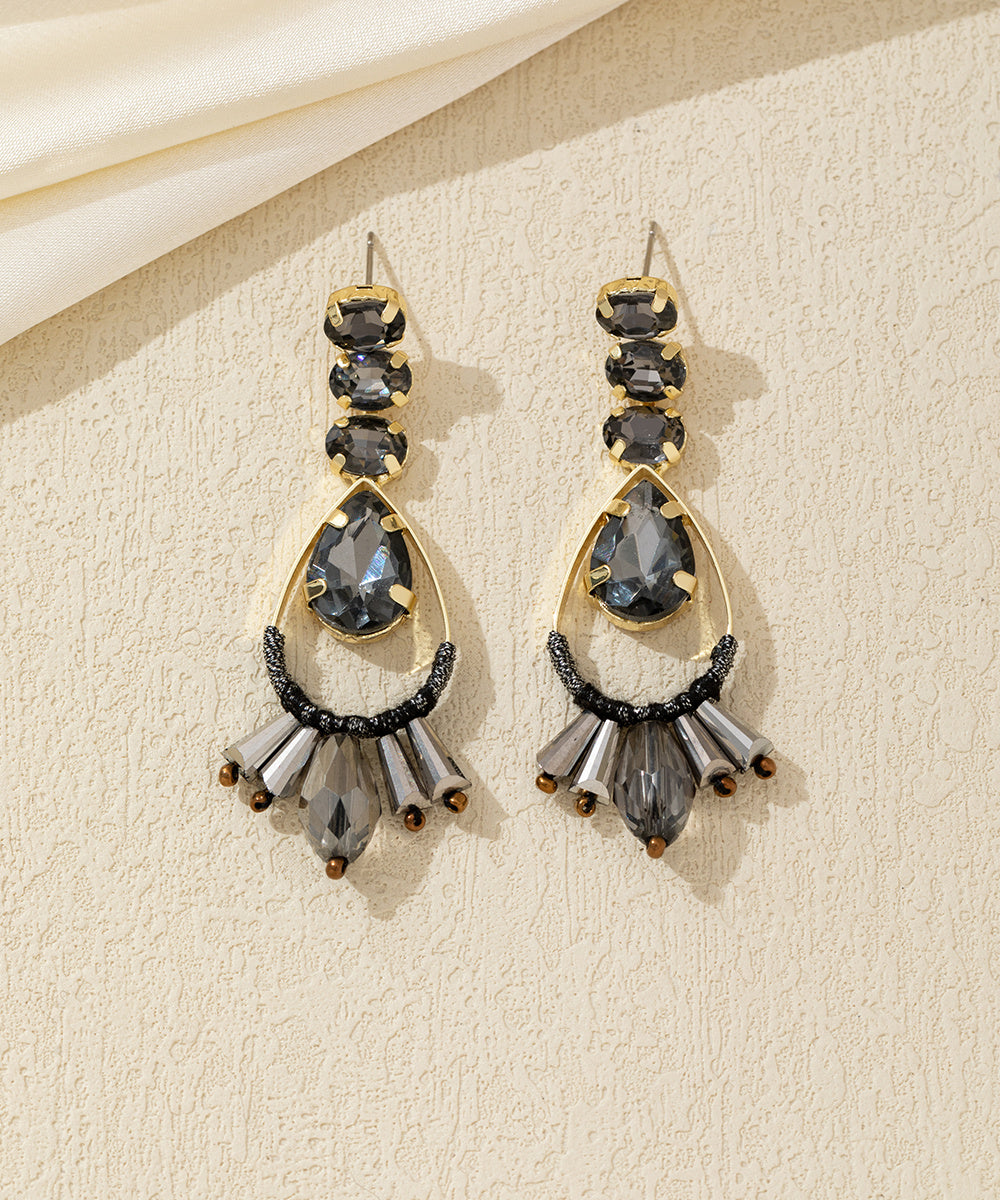 Boucles d’oreilles pendantes goutte et pampilles – 26AHBOL032