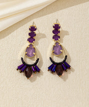 Boucles d’oreilles pendantes goutte et pampilles – 26AHBOL032