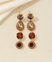 Boucles d’oreilles pendantes multicolores cristal – 26AHBOL039