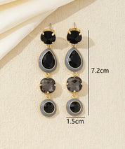 Boucles d’oreilles pendantes multicolores cristal – 26AHBOL039