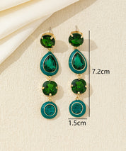Boucles d’oreilles pendantes multicolores cristal – 26AHBOL039