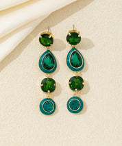 Boucles d’oreilles pendantes multicolores cristal – 26AHBOL039