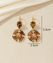 Boucles d’oreilles pendantes géométriques cristal – 26AHBOL040
