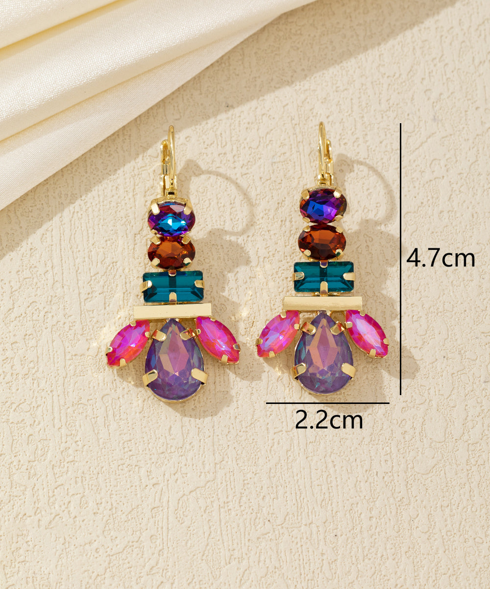 Boucles d’oreilles pendantes multicolores – 26AHBOL041
