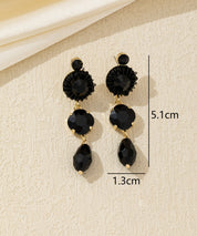 Boucles d’oreilles pendantes pierres colorées Clou –26AHBOL047
