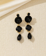 Boucles d’oreilles pendantes pierres colorées Clou –26AHBOL047