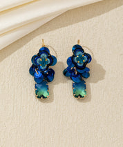 Boucles d’oreilles pendantes florales Dormeuse – 26AHBOL050