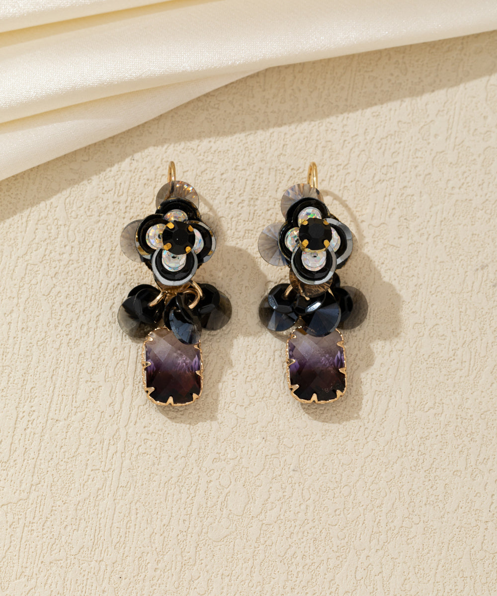 Boucles d’oreilles pendantes florales Dormeuse – 26AHBOL050