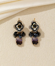 Boucles d’oreilles pendantes florales Dormeuse – 26AHBOL050