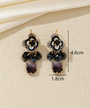 Boucles d’oreilles pendantes florales Dormeuse – 26AHBOL050