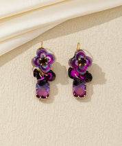 Boucles d’oreilles pendantes florales Dormeuse – 26AHBOL050