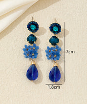 Boucles d’oreilles pendantes fleurs goutte Clou – 26AHBOL054