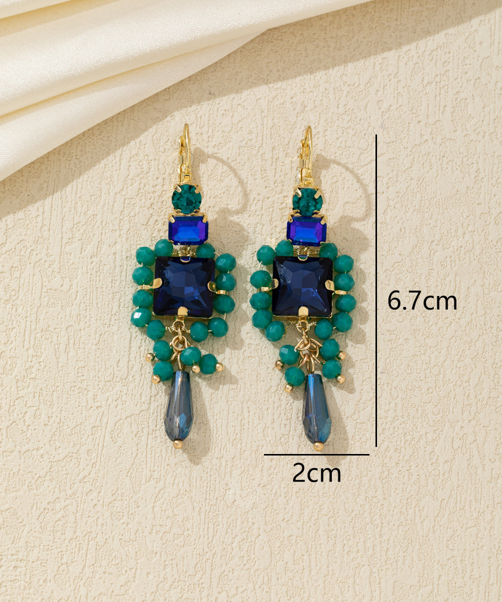 Boucles d’oreilles pendantes carrées dormeuse – 26AHBOL055