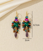 Boucles d’oreilles pendantes carrées dormeuse – 26AHBOL055