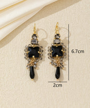 Boucles d’oreilles pendantes carrées dormeuse – 26AHBOL055