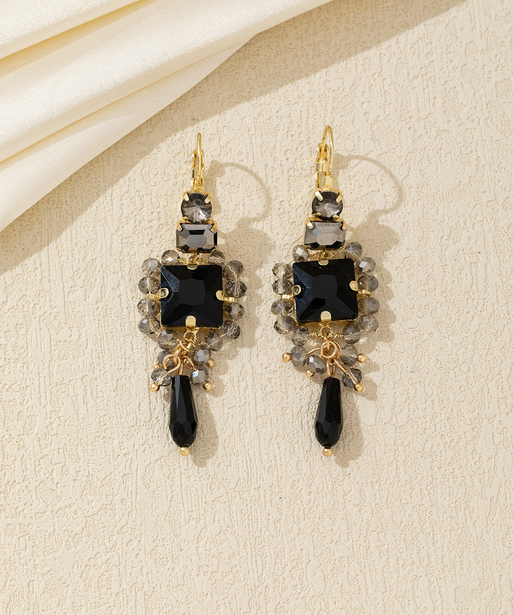 Boucles d’oreilles pendantes carrées dormeuse – 26AHBOL055