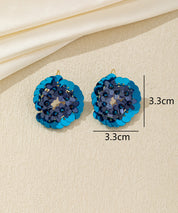 Boucles d’oreilles pendantes fleur sequins Dormeuse– 26AHBOL056