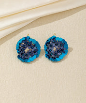 Boucles d’oreilles pendantes fleur sequins Dormeuse– 26AHBOL056