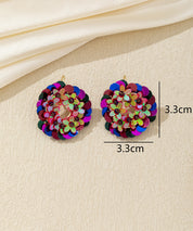 Boucles d’oreilles pendantes fleur sequins Dormeuse– 26AHBOL056