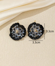 Boucles d’oreilles pendantes fleur sequins Dormeuse– 26AHBOL056