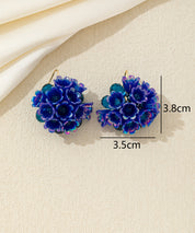 Boucles d’oreilles pendantes fleurs & perles crochet – 26AHBOL057