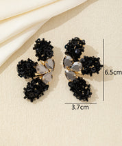 Boucles d’oreilles XXL sequins & strass Clou – 26AHBOL058