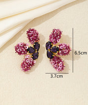 Boucles d’oreilles XXL sequins & strass Clou – 26AHBOL058