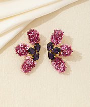 Boucles d’oreilles XXL sequins & strass Clou – 26AHBOL058