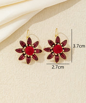 Boucles d’oreilles fleur émaillée Dormeuse– 26AHBOL059