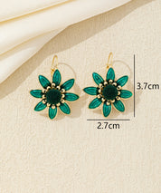 Boucles d’oreilles fleur émaillée Dormeuse– 26AHBOL059