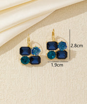 Boucles d’oreilles pendantes mosaïque Dormeuse –26AHBOL048