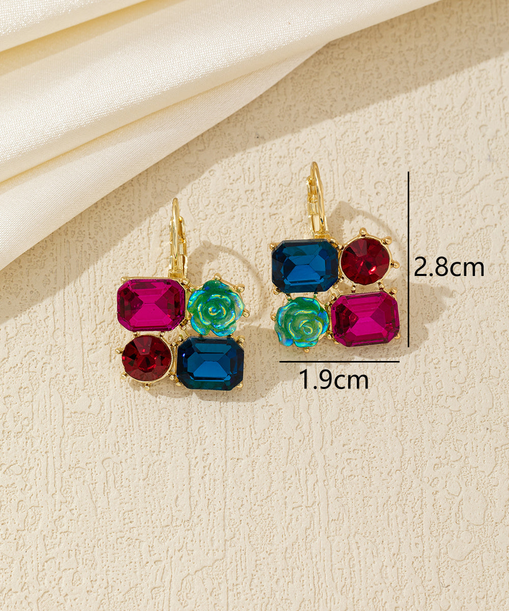 Boucles d’oreilles pendantes mosaïque Dormeuse –26AHBOL048