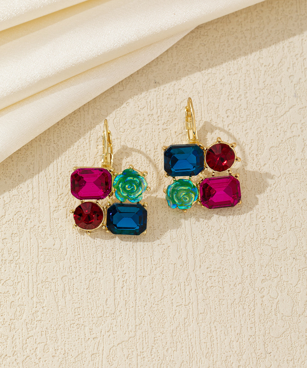 Boucles d’oreilles pendantes mosaïque Dormeuse –26AHBOL048