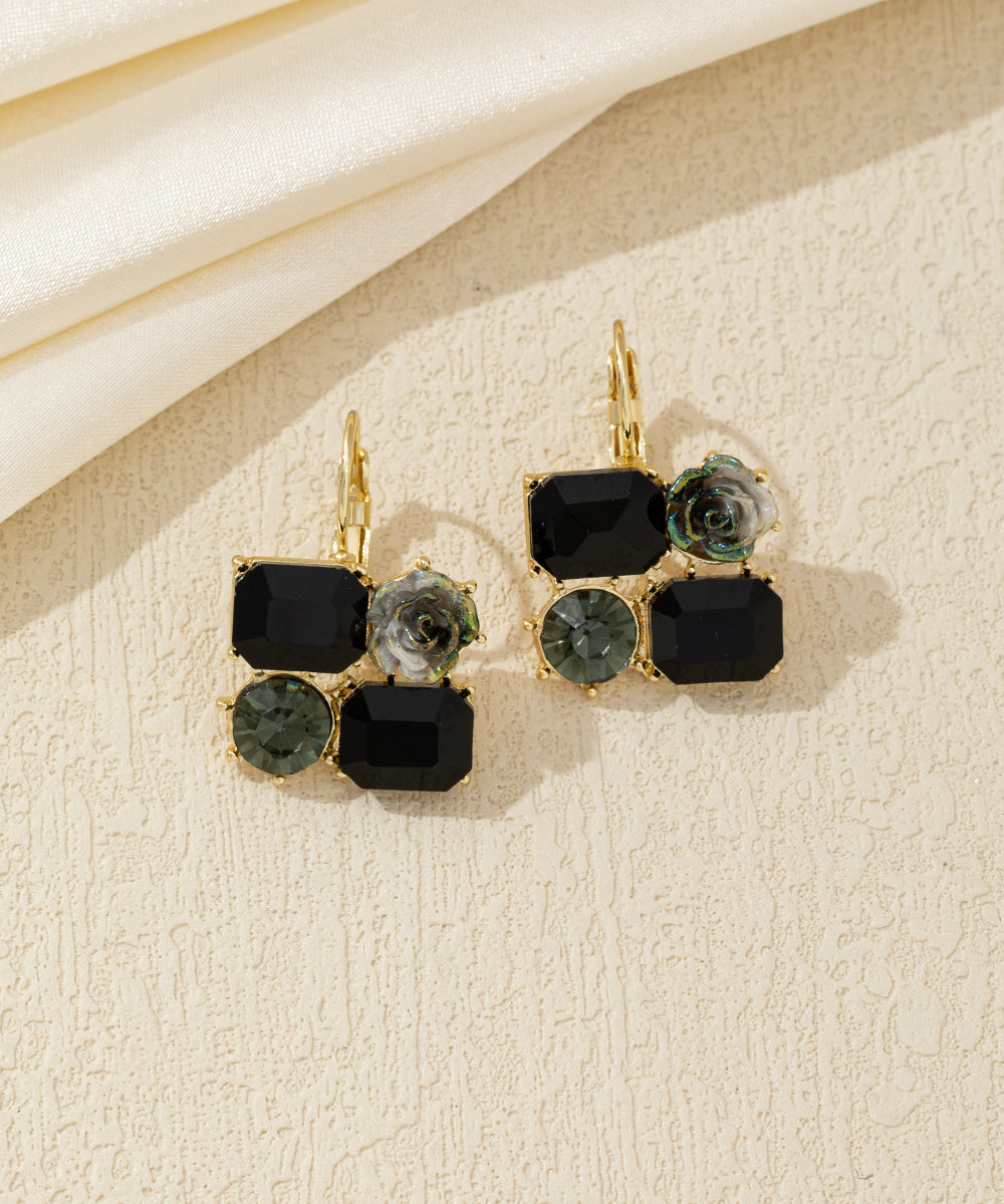 Boucles d’oreilles pendantes mosaïque Dormeuse –26AHBOL048