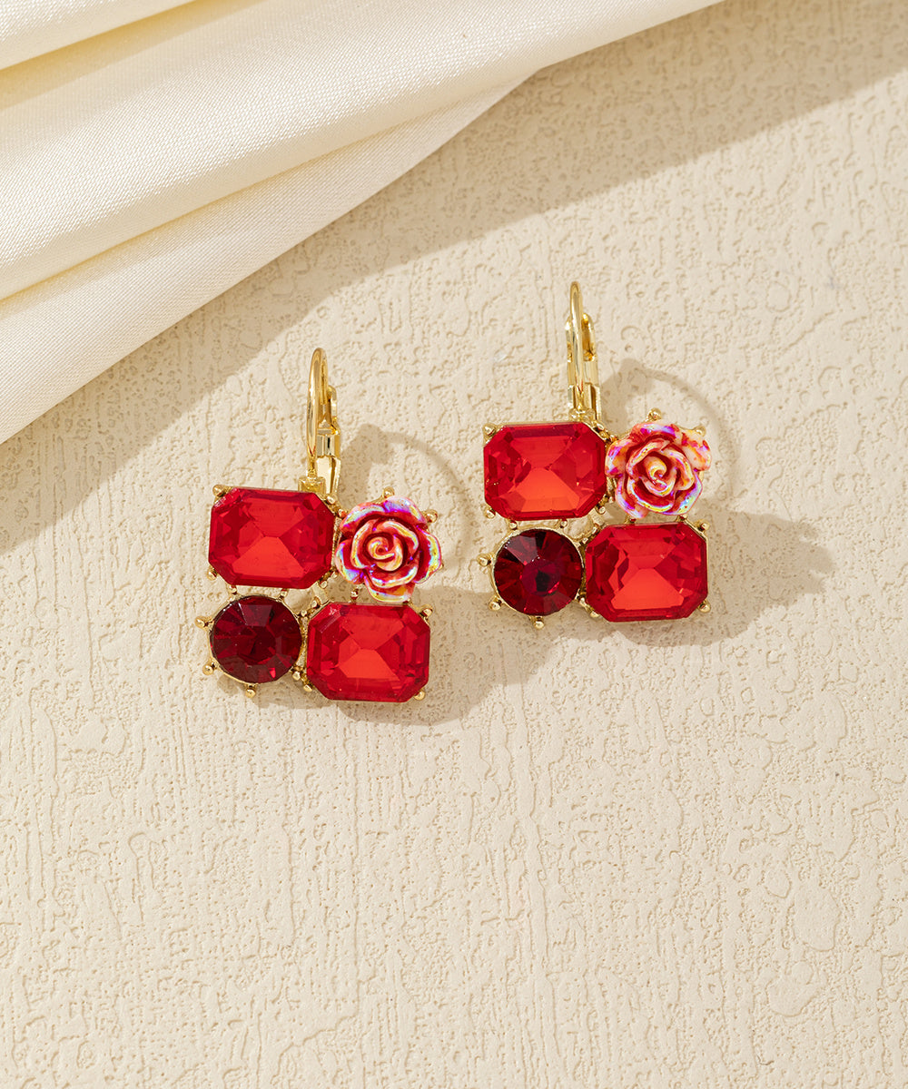 Boucles d’oreilles pendantes mosaïque Dormeuse –26AHBOL048
