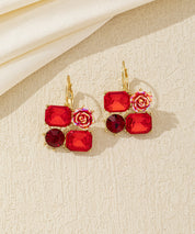 Boucles d’oreilles pendantes mosaïque Dormeuse –26AHBOL048
