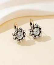 Boucles d’oreilles dormeuse strass rond – 26PEBOL001