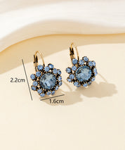 Boucles d’oreilles dormeuse strass rond – 26PEBOL001