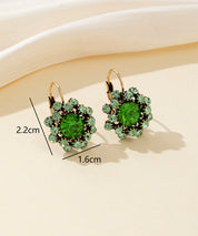 Boucles d’oreilles dormeuse strass rond – 26PEBOL001