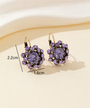 Boucles d’oreilles dormeuse strass rond – 26PEBOL001