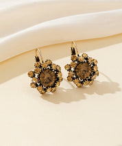 Boucles d’oreilles dormeuse strass rond – 26PEBOL001