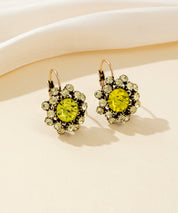 Boucles d’oreilles dormeuse strass rond – 26PEBOL001